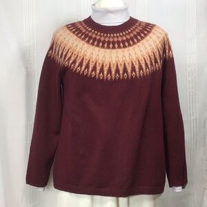 🌲 Style & Co. Carriage Red Fair Isle Sweater